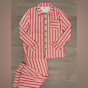 BNWT Pajamagram Fleece Candy Cane Stripe PJ’s